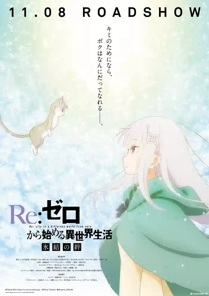 Обложка от аниме Re:Zero. Жизнь с нуля в альтернативном мире: Замороженные узы